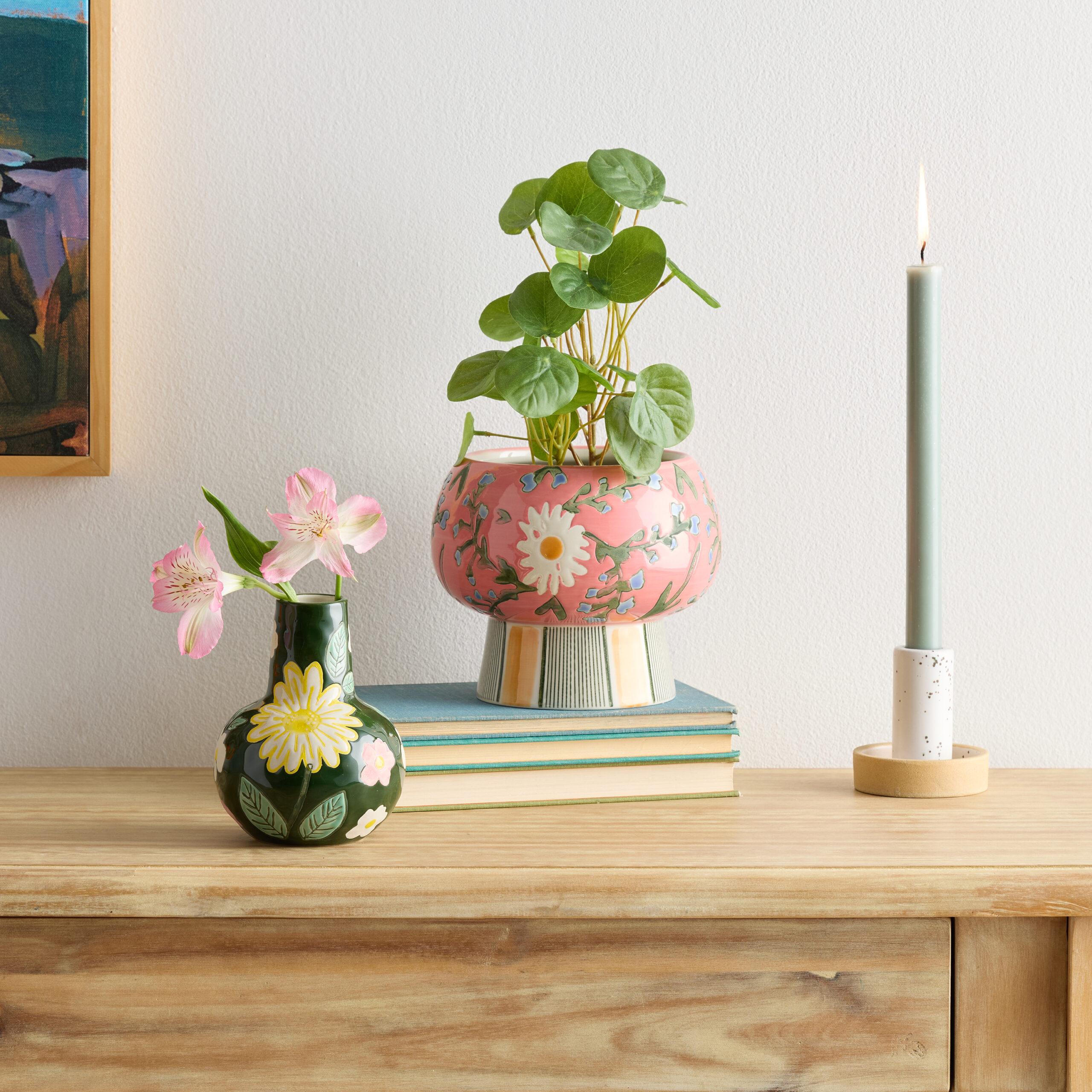 Ceramic Modern Floral Vase Collection - World Market