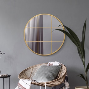 Circulus Window Round Wall Mirror