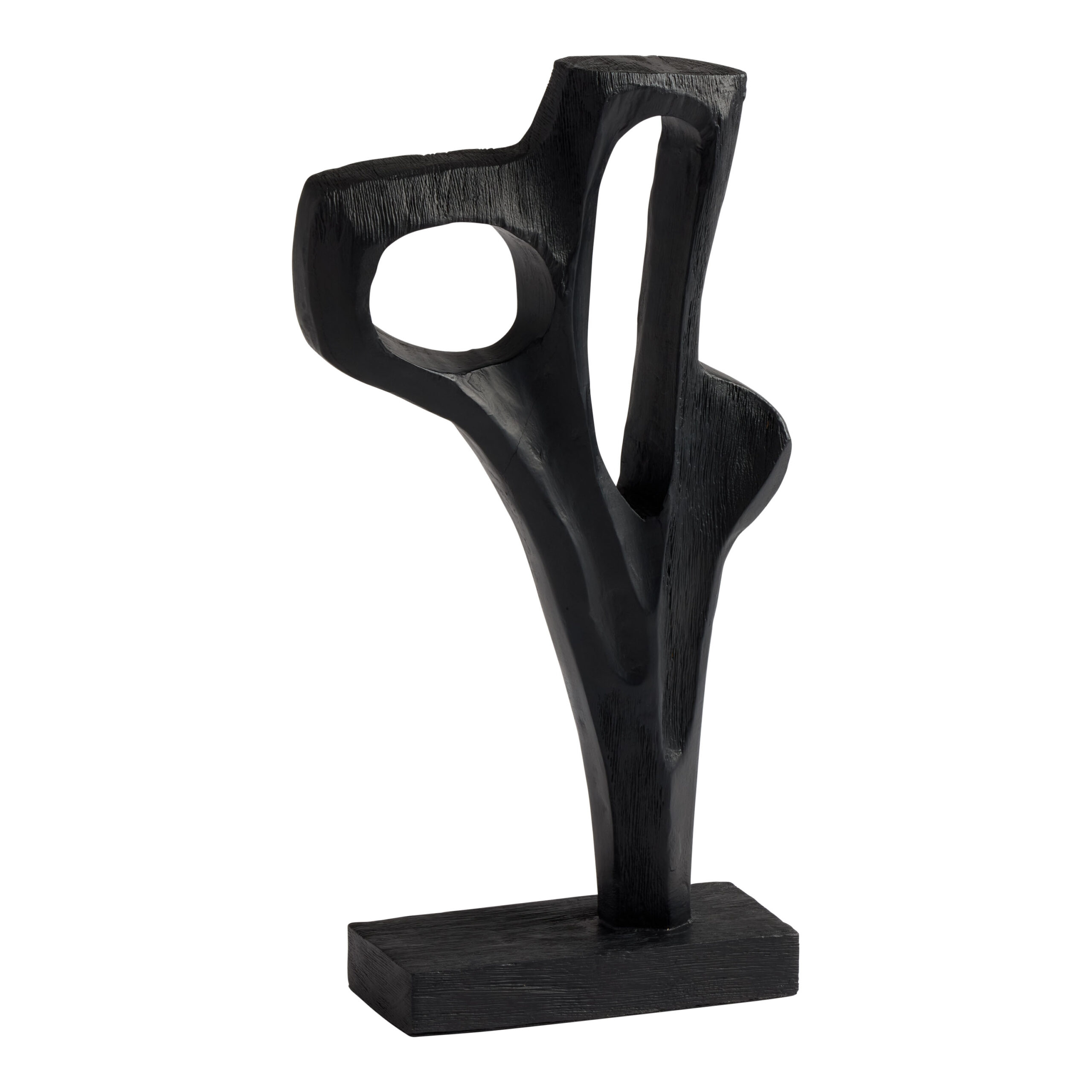 CRAFT Black Mango Wood Abstract Sculpture Decor - World Market