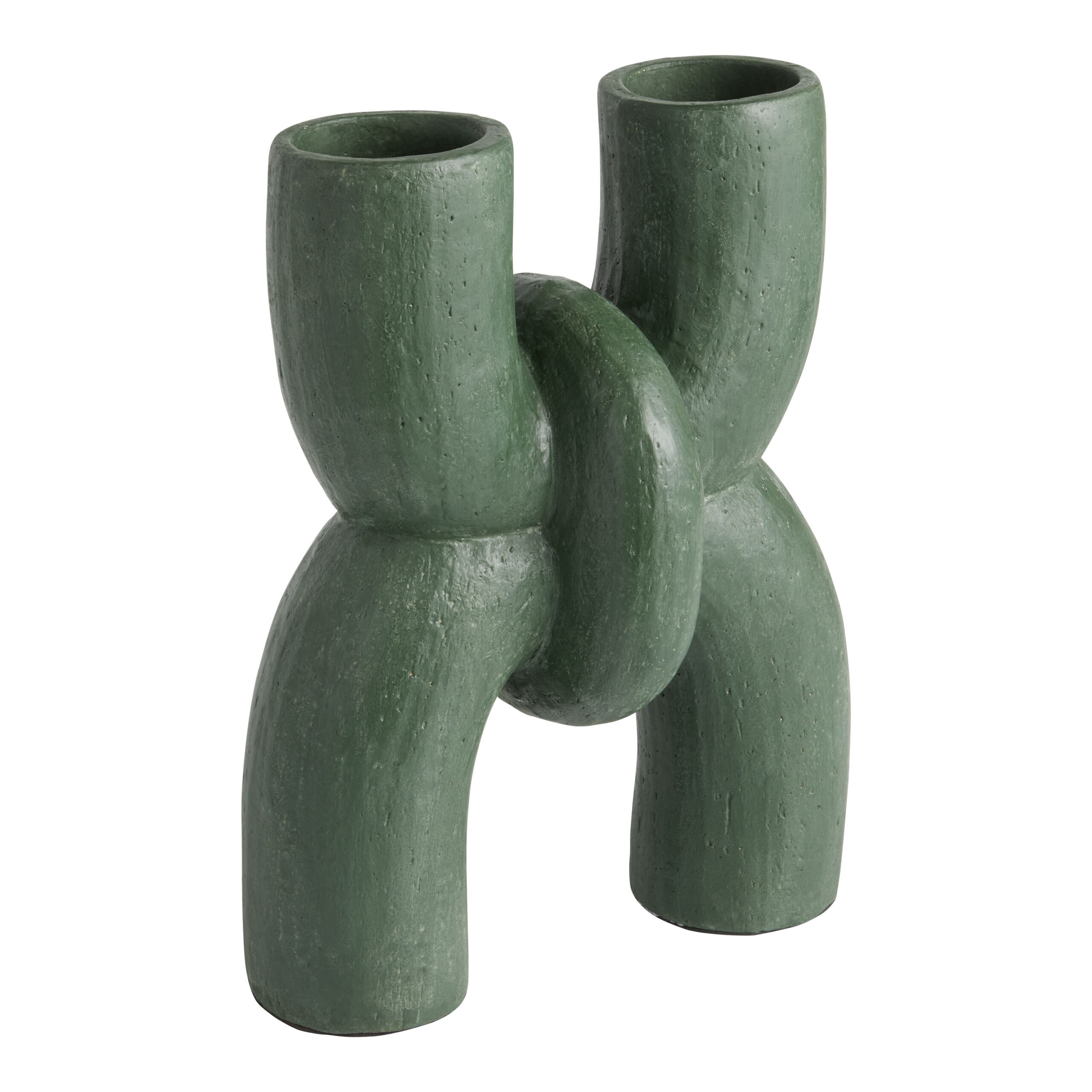 CRAFT Deep Green Terracotta Abstract Sculpture Decor - World Market