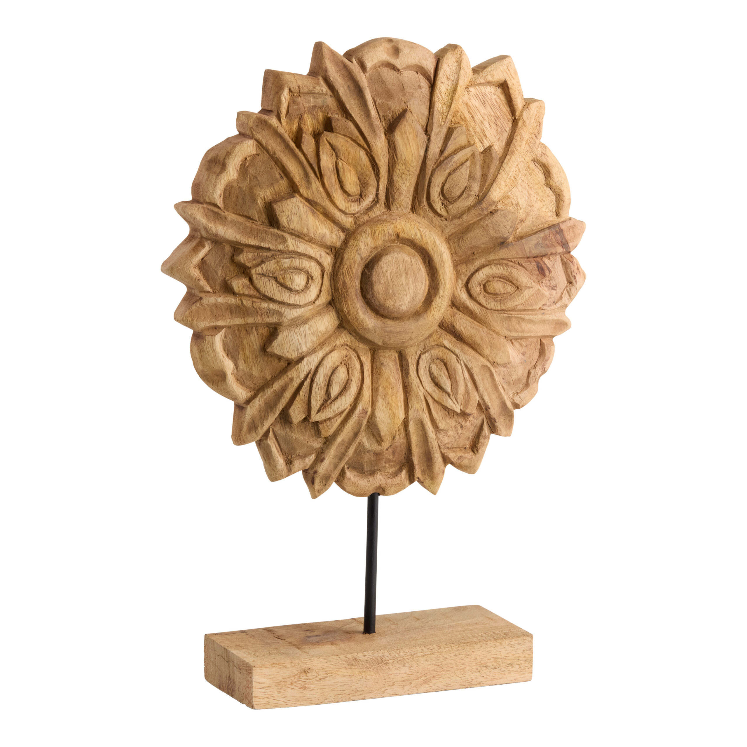 CRAFT Wood Flower Mandala on Stand Decor - World Market