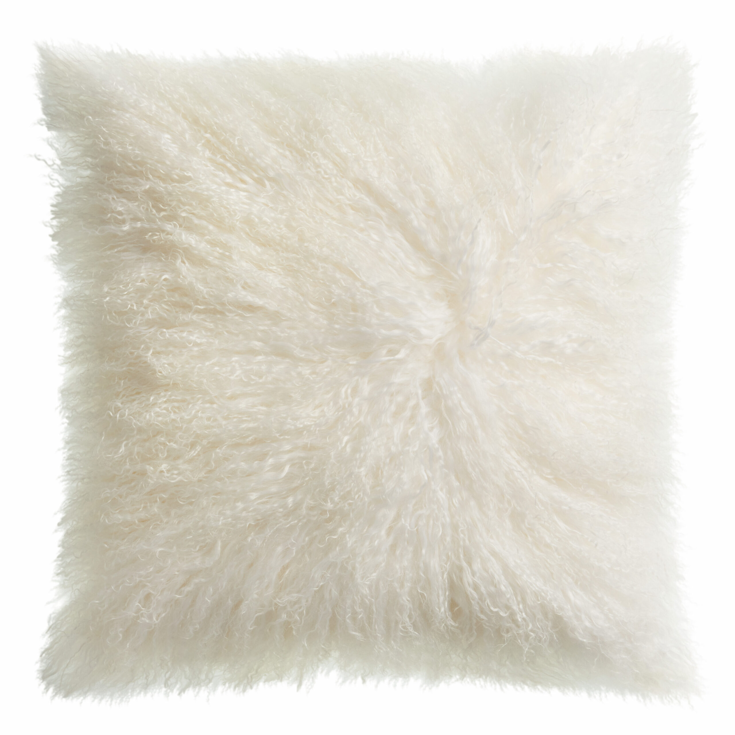 Genuine Mongolian Fur Throw Pillow - World Market