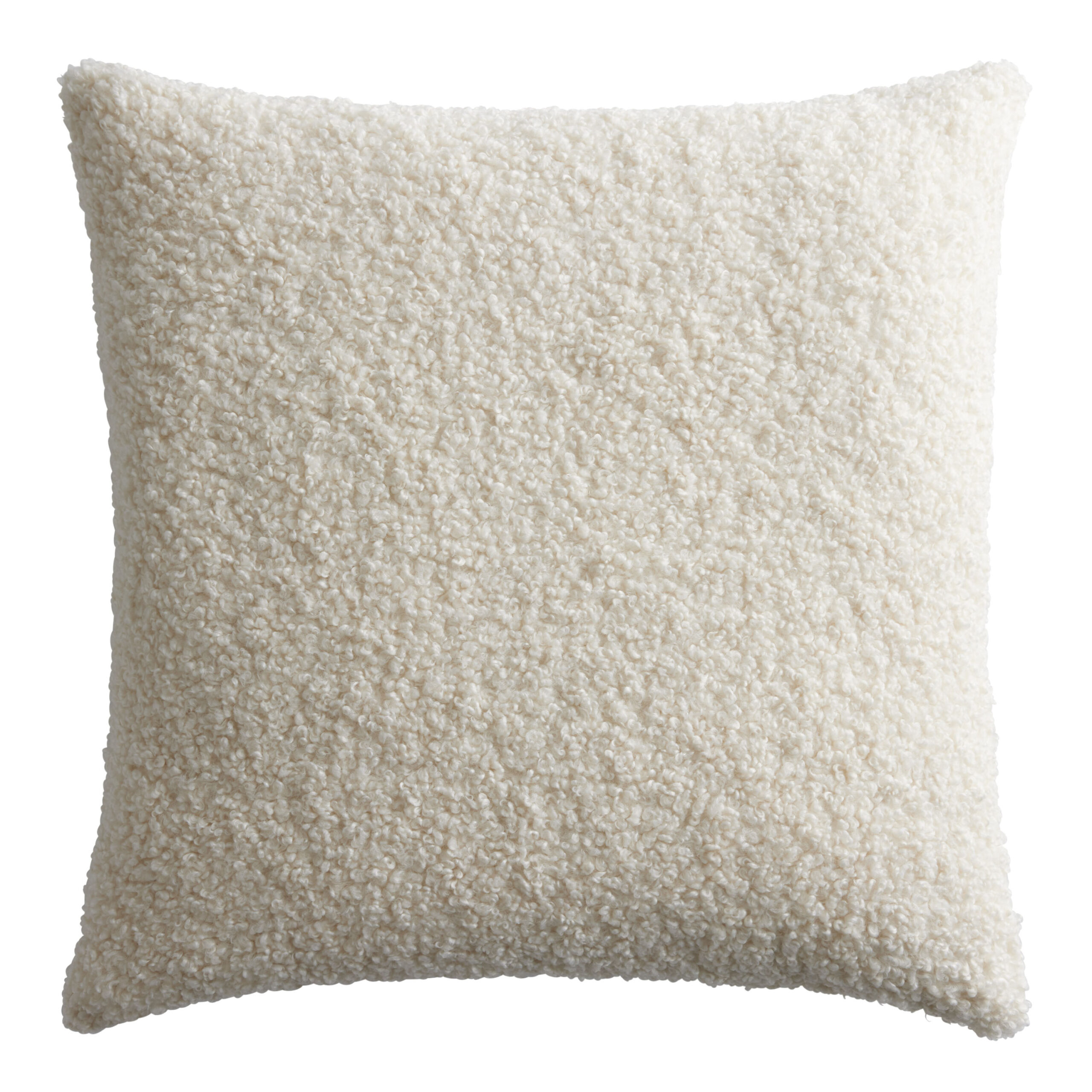 Oversized Textured Boucle Throw Pillow - World Market