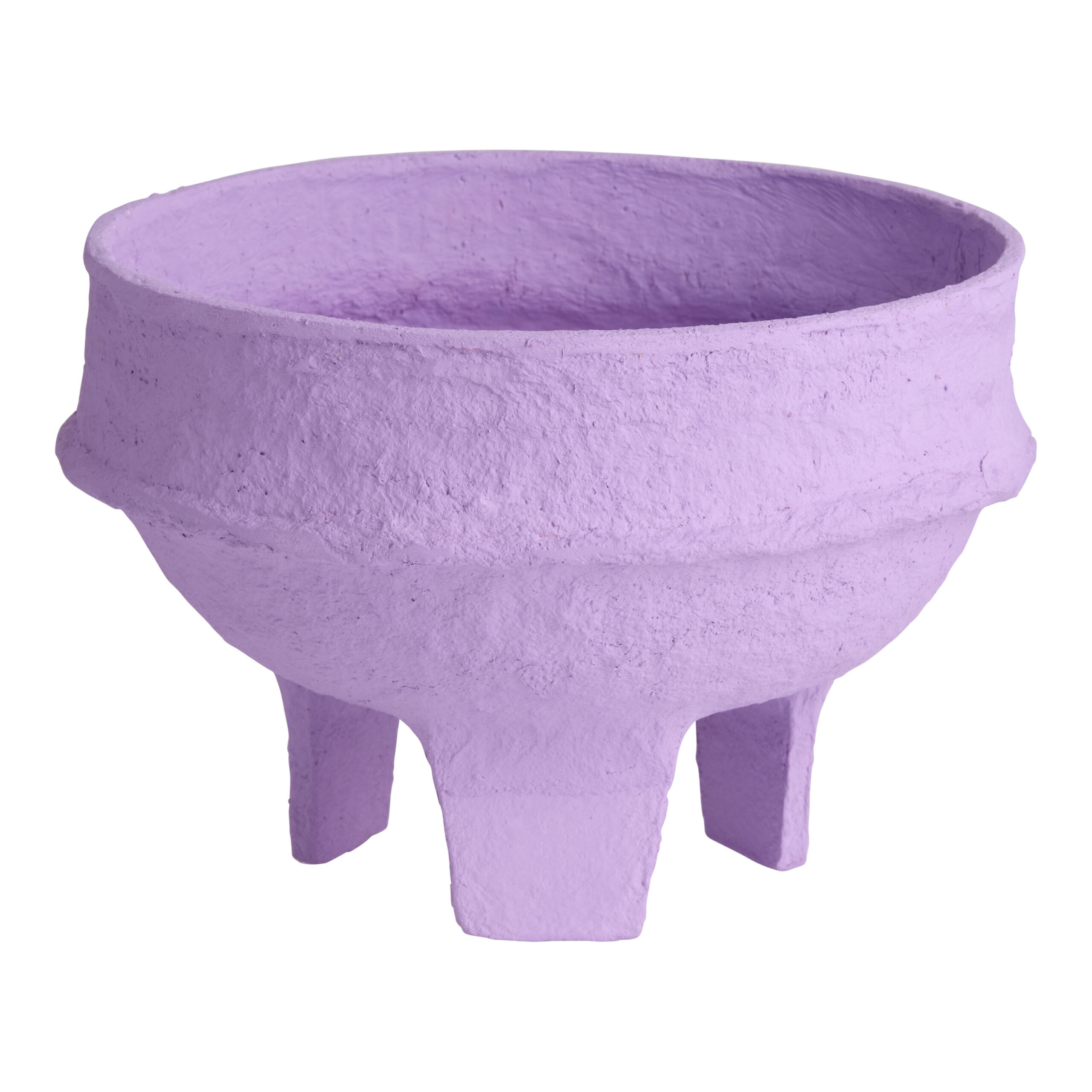 Purple Cotton Mache Footed Bowl Decor - World Market