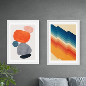 Set of 2 East End Prints Retro Abstract Prints