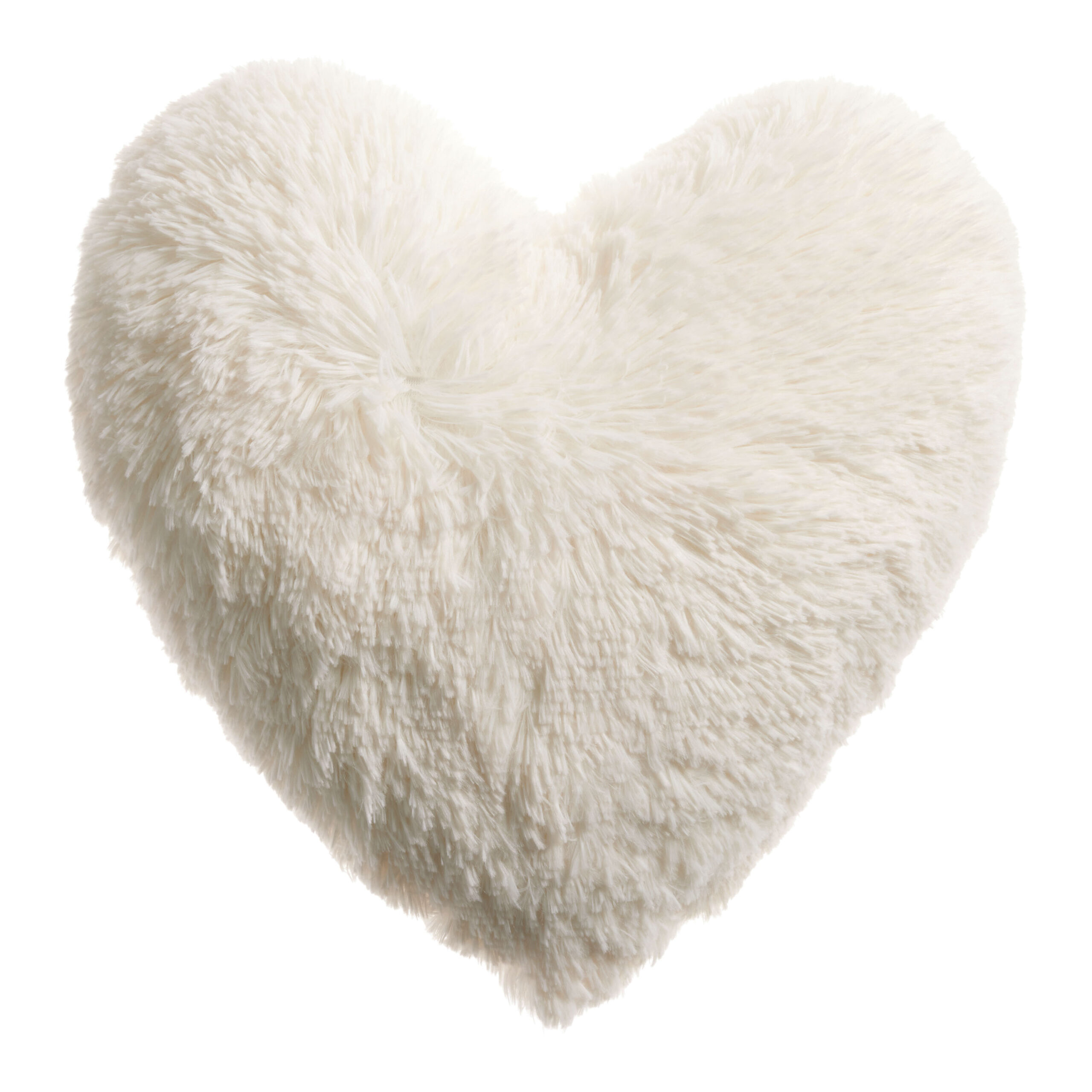 Shaggy Heart Shaped Throw Pillow - World Market