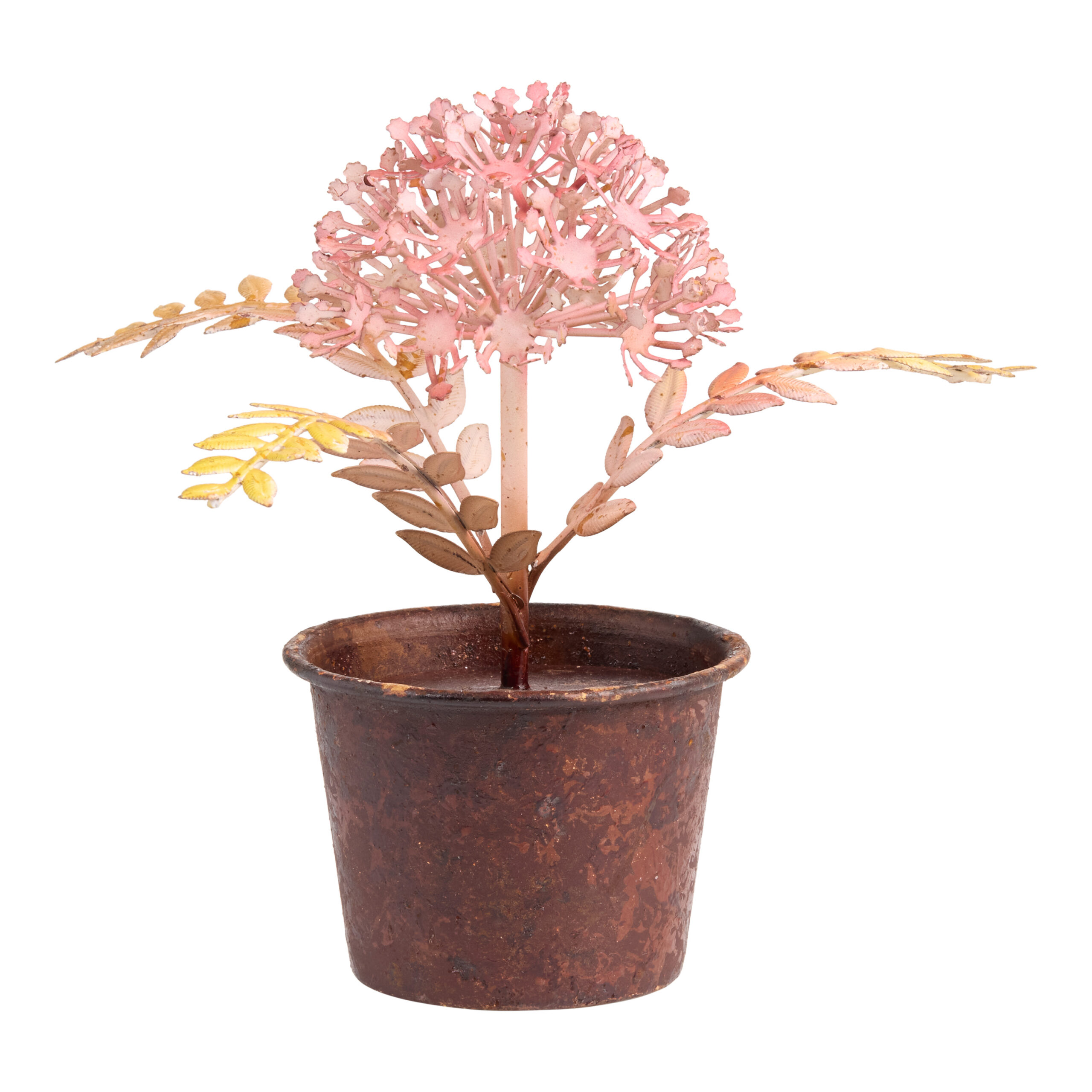 Sherbet Bloom Metal Potted Flower Tabletop Decor - World Market
