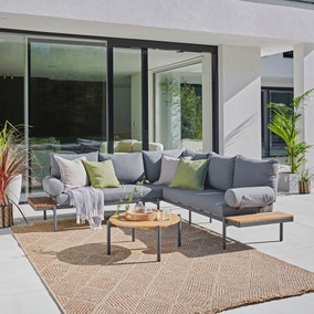 Athena Corner Sofa Set with Polywood Side Table