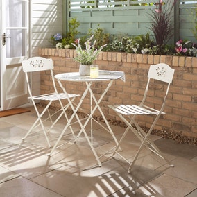 Churchgate 60cm Metal Bistro Set, Sandstone Churchgate 60cm Metal Bistro Set, Sandstone