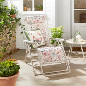 Hani Print Padded Reclining Lounger Hani Print Padded Reclining Lounger