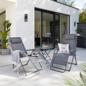 Helsinki Set of 2 Loungers with Table Helsinki Set of 2 Loungers with Table