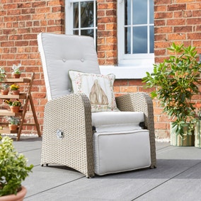 Malta Rattan Effect Reclining Garden Chair