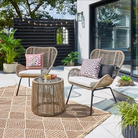 Milan Rattan Effect Bistro Set