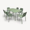 Porto 6 Seater Dining Set with Stacking Chairs Porto 6 Seater Dining Set with Stacking Chairs