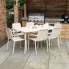 Porto 6 Seater Dining Set with Stacking Chairs Porto 6 Seater Dining Set with Stacking Chairs