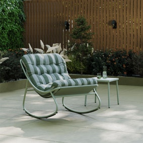 Rocking Chair with Striped Cushion Rocking Chair with Striped Cushion