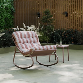 Rocking Chair with Striped Cushion Rocking Chair with Striped Cushion