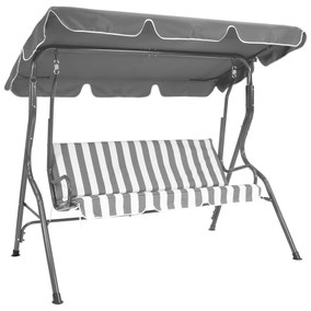 Striped 2 Seater Grey Garden Swing Bench Striped 2 Seater Grey Garden Swing Bench