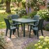 Trabella Aurora Rectangular Patio Table with 4 Bonnie Chairs Trabella Aurora Rectangular Patio Table with 4 Bonnie Chairs