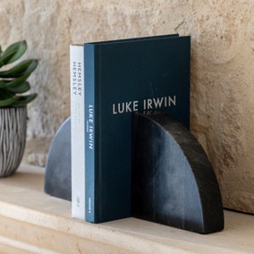 Set of 2 Tamera Marble Bookends